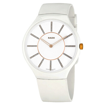 True Thinline White Diamond Dial White Rubber Watch R27957709