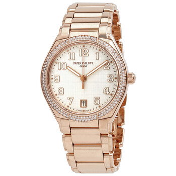 Twenty4 18kt Rose Gold Automatic Diamond White Dial Watch 73001200R010