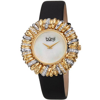 Twisted Bezel Quartz Crystal White Dial Watch BUR255BK
