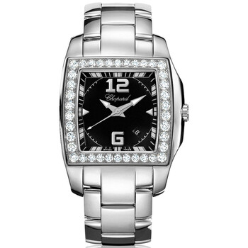 Two O Ten Black Dial Stainless Steel Watch