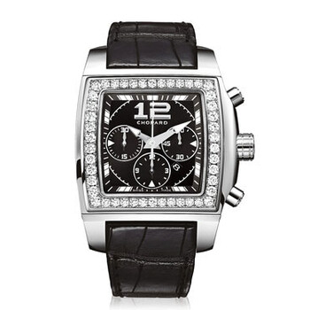 Two O Ten Diamond Automatic Chronograph Black Dial Watch