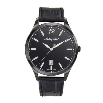 Urban Leather Quartz Black Dial Watch H411NN