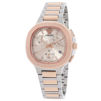 VChrono Square Chronograph Quartz Rose Gold Dial Watch VEVCA0524
