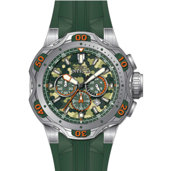 Venom Date Chronograph GMT Quartz Green Dial Watch