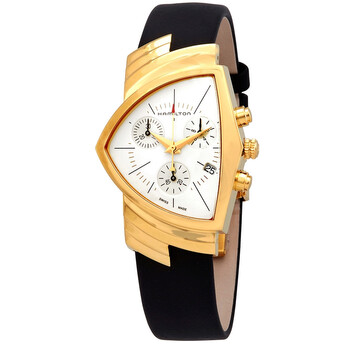 Ventura Chronograph ShieldShaped White Dial Watch H24422751