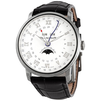 Villeret Complete Calender Moonphase Automatic White Dial Watch 6676112755B