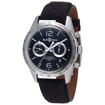 Vintage 126 Black Dial Automatic Chronograph Watch BR126GTBLKA