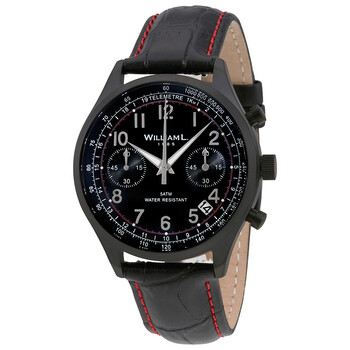 Vintage Chronograph Black Dial Watch WLIB01NRCNSR