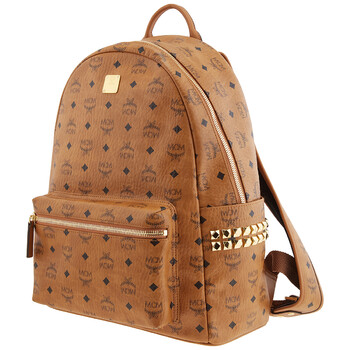 Visetos Stark Studs Medium Backpack  Cognac