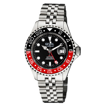 Wall Street GMT Black Dial Coke Bezel Watch 4954B