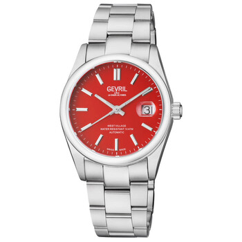 West Village Automatic Red Dial Watch
