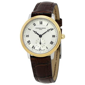 White Dial Brown Leather Watch FC235M1SZ7