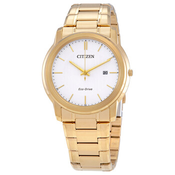 White Dial Goldtone Watch AW121287A