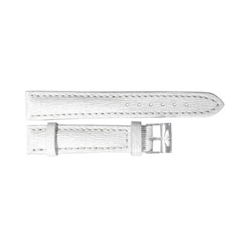 White Leather Strap Stainless Steel Tang Buckle 1614mm
