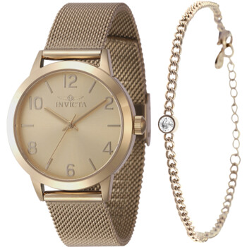 Wildflower Quartz Gold Dial Watch 47275 With Bracelet