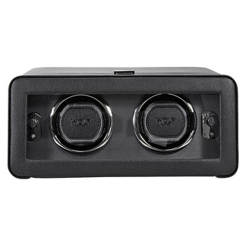Windsor Module 2.5 Black Leather Double Watch Winder