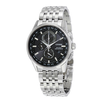 World Time AT Perpetual Chronograph Black Dial Watch AT811053E