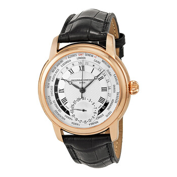 Worldtimer Automatic Silver Dial Rose Goldplated Watch FC718MC4H4