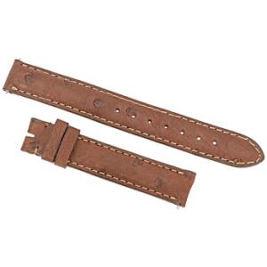 14 MM Matte Brown Ostrich Leather Strap