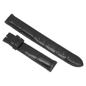14 MM Shiny Black Alligator Leather Strap