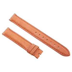 14 MM Shiny Orange Lizard Leather Strap
