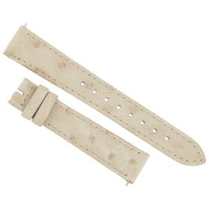 16 MM Winter White Ostrich Leather Strap