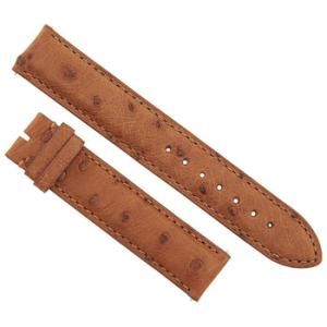 18 MM Matte Cognac Ostrich Leather Strap