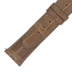 18 MM Shiny Natural Alligator Leather Strap