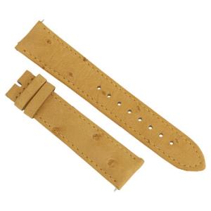 20 MM Matte Buttercup Ostrich Leather Strap