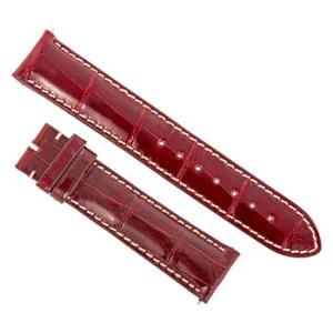 20 MM Matte Wine Alligator Leather Strap