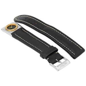 20 mm Leather Watch Band B6107211C190.159X.A18 BK