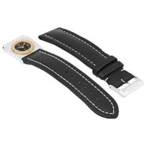 20 mm Leather Watch Band With Second Time Zone Attachment B6107211C190.159X.A18