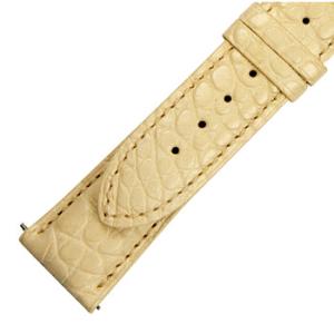 21 MM Beige Alligator Leather Strap