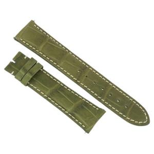 21 MM Matte Olive Alligator Leather Strap