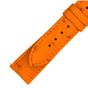 21 MM Matte Tan Ostrich Leather Strap