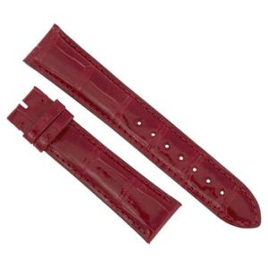 21 MM Shiny Red Alligator Leather Strap
