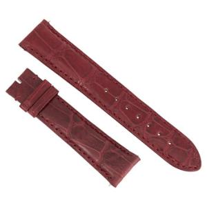 21 MM Shiny Wine Alligator Leather Strap