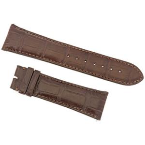 24 MM Matte Dark Brown Alligator Leather Strap
