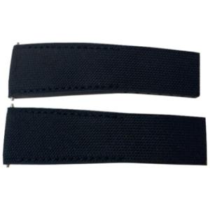 24mm Black Rubber  Canvas Strap 264S