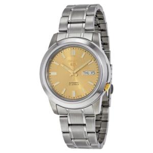 5 Automatic Stainless Steel Gold Dial Watch SNKK13