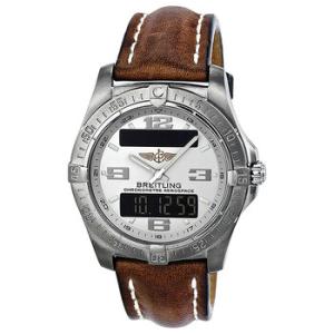 Aerospace Advantage Silver Dial Brown Leather Watch E7936210G606BRLT