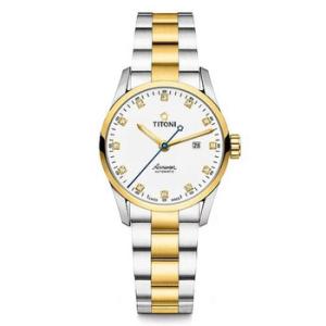 Airmaster Automatic White Dial Watch 23743 SY582