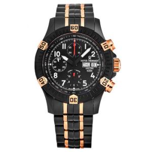 Airspeed XLarge Pioneer Chronograph Automatic Black Dial Watch