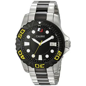 Akron Black Dial Two Tone Watch SC5A104002