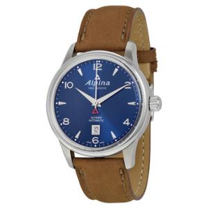Alpiner Automatic Sunray Navy Dial Glove Leather Watch AL525N4E6