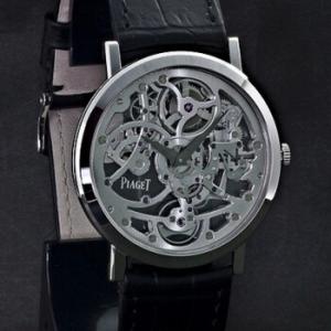Altiplano Skeleton Dial 18K White Gold Black Alligator Automatic Watch GOA37132