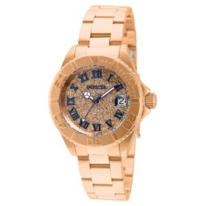 Angel Date Quartz Rose Gold Dial Watch