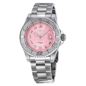 Angel Pink Dial Stainless Steel Watch