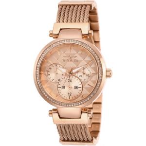 Angel Quartz Crystal Rose Dial Watch