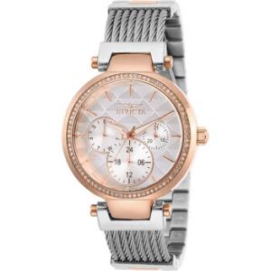 Angel Quartz Crystal Rose Gold Dial Watch